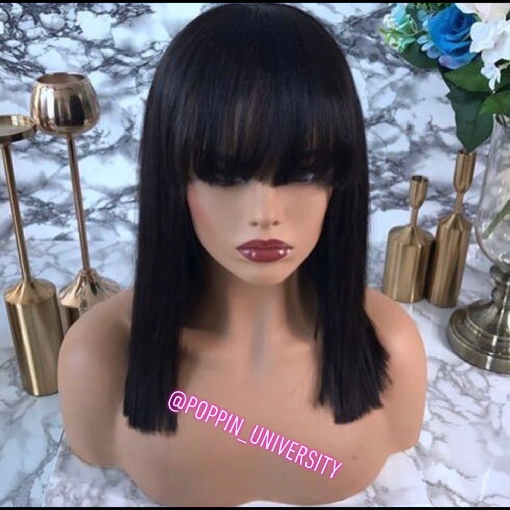 Ready to wear 12” blunt cut bang wig